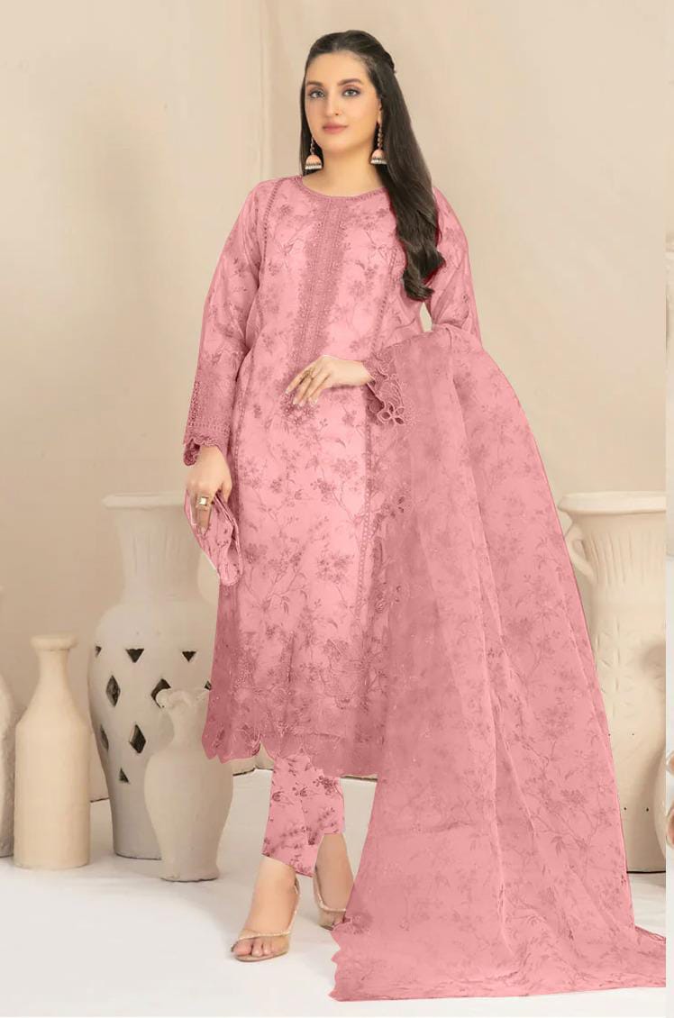 Jahira By Dr Haris Semi Stitched 3 Piece  Collection-Jah-001