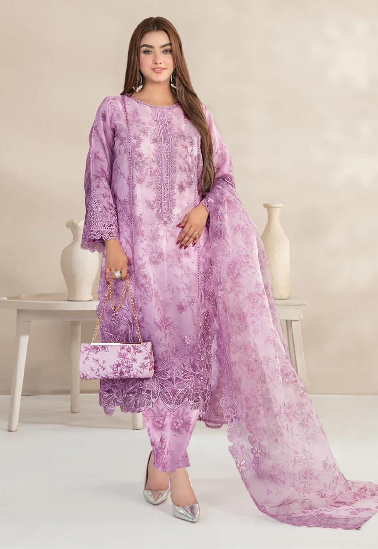 Jahira By Dr Haris Semi Stitched 3 Piece  Collection-Jah-002