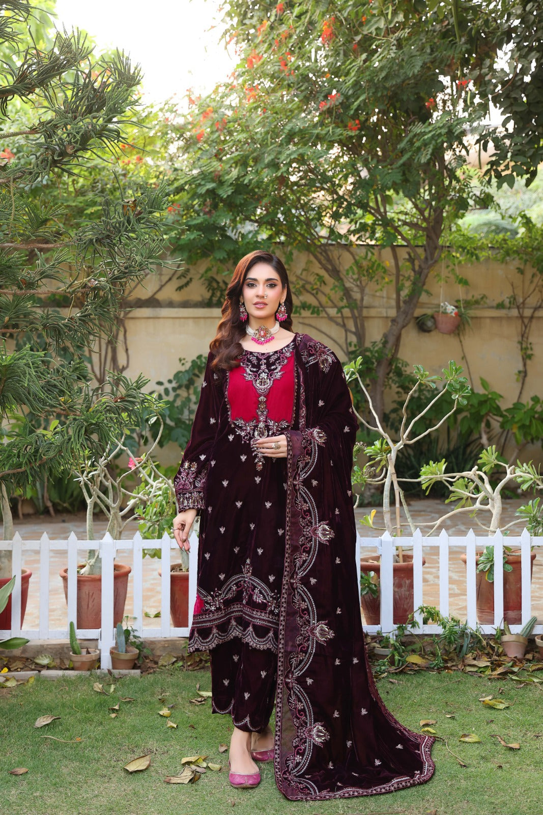 Dr Haris Unstitched 3 Piece Velvet Winter Vol-5 Collection-DRV-014