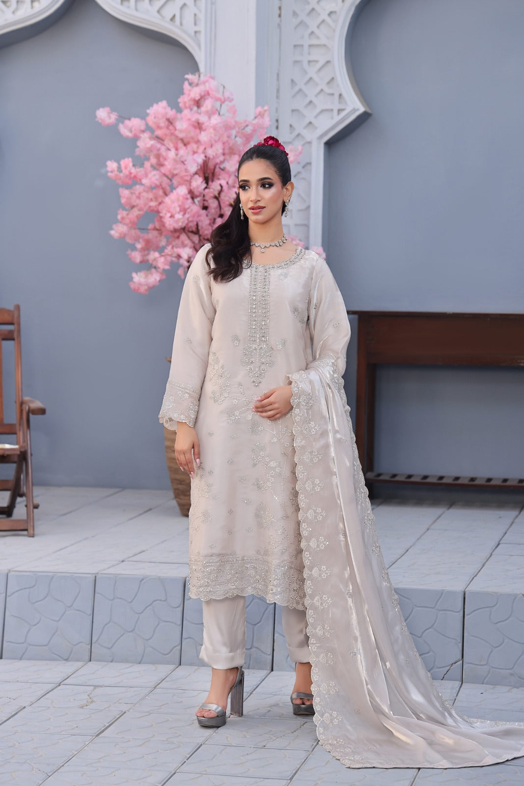 LUXE By Dr Haris Unstitched 3 Piece Fancy Suit-LUX-001