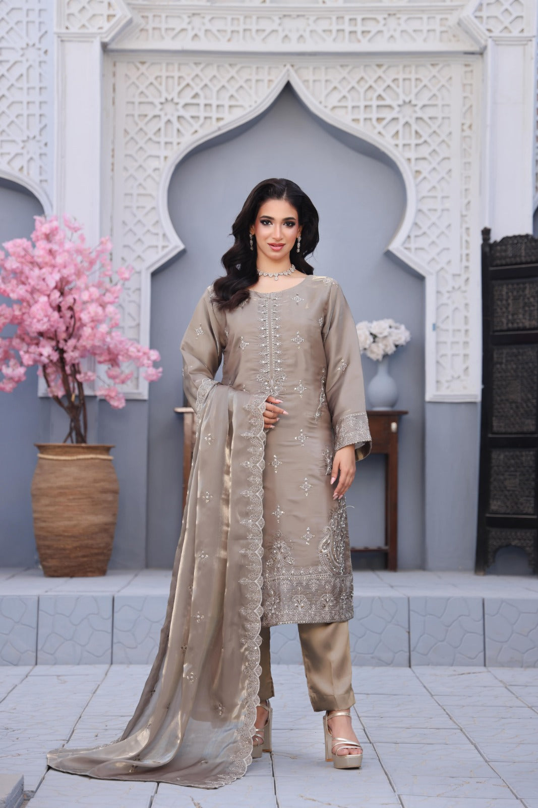 LUXE By Dr Haris Unstitched 3 Piece Fancy Suit-LUX-004
