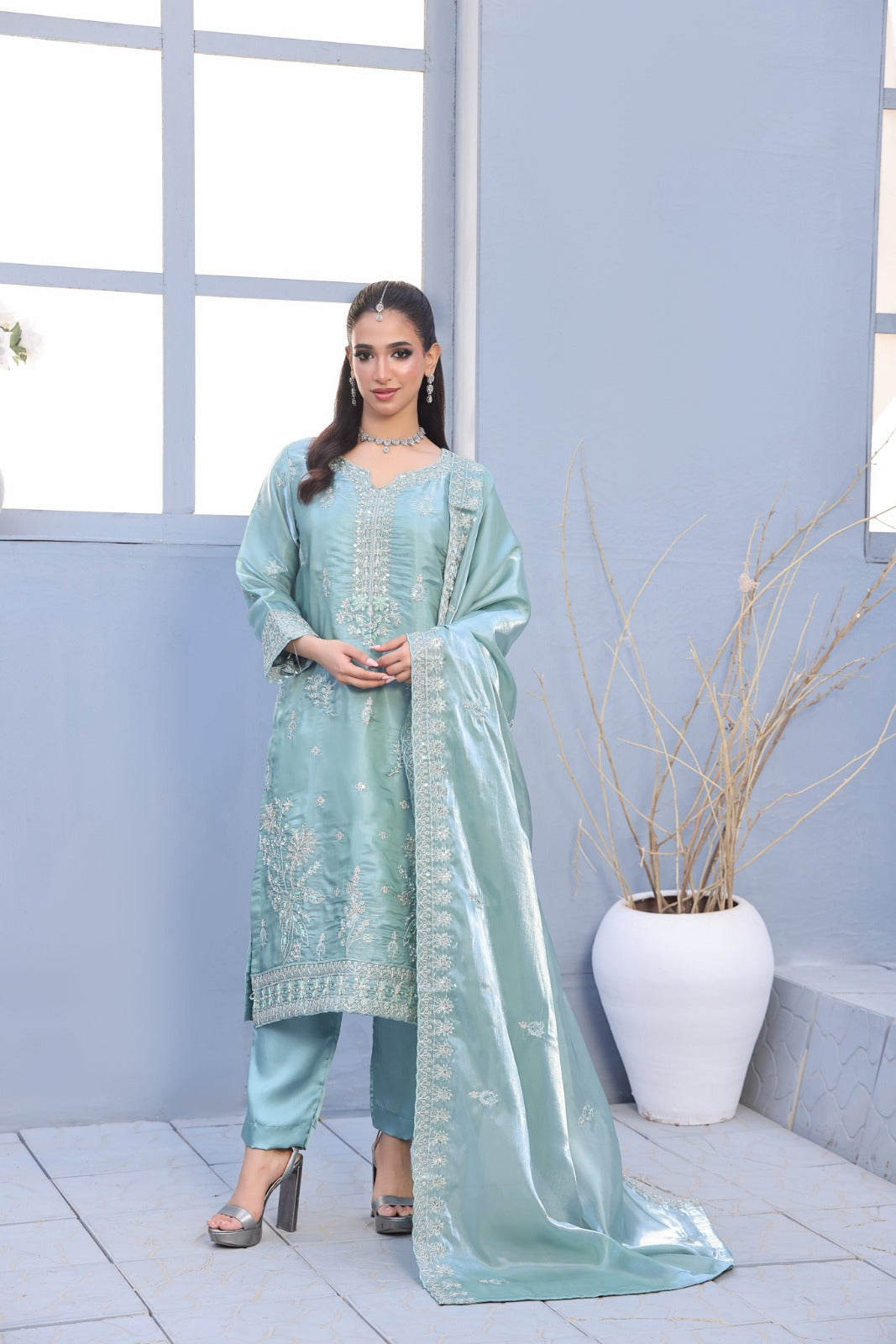 LUXE By Dr Haris Unstitched 3 Piece Fancy Suit-LUX-002