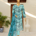 Dr Haris 4D Daman Cutwork Kari Unstitched 3 Piece Lawn Suit-DAM-001