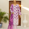 Dr Haris 4D Daman Cutwork Kari Unstitched 3 Piece Lawn Suit-DAM-002