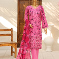 Dr Haris 4D Daman Cutwork Kari Unstitched 3 Piece Lawn Suit-DAM-004