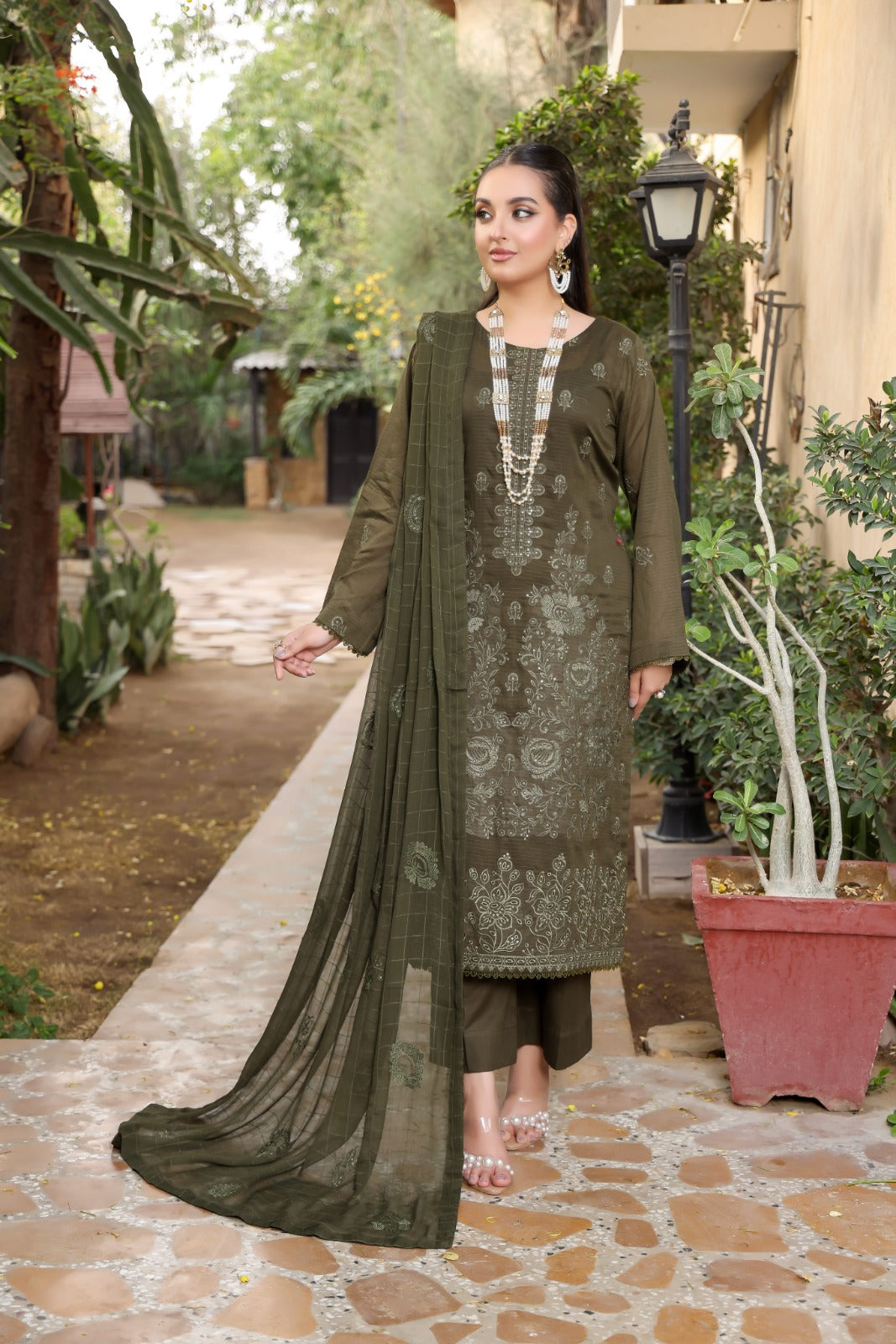 Dr Haris Unstitched 3 Piece Pattens Lawn Suit-PAT-002