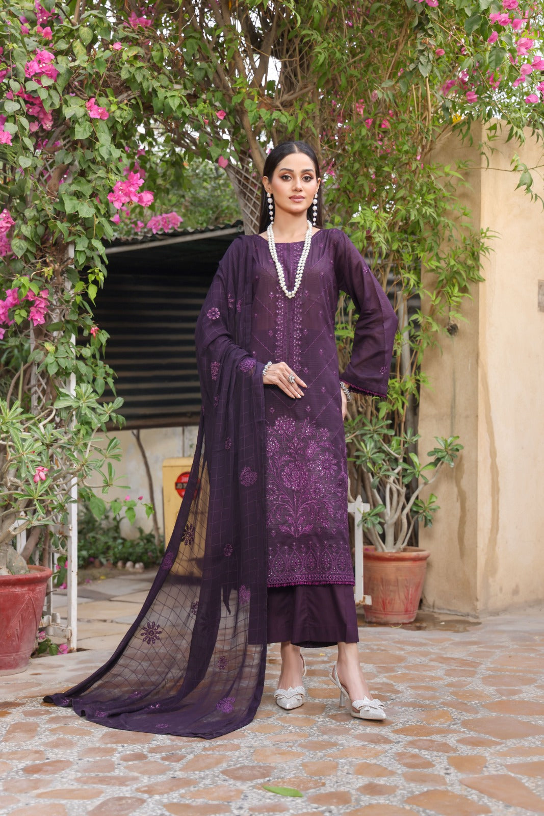 Dr Haris Unstitched 3 Piece Pattens Lawn Suit-PAT-003