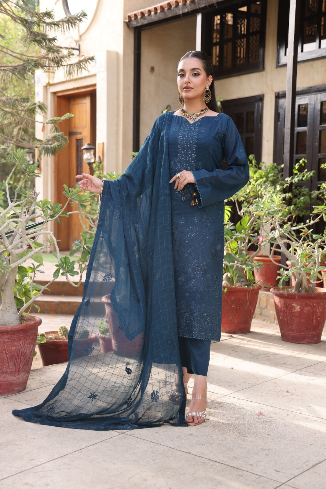 Dr Haris Unstitched 3 Piece Pattens Lawn Suit-PAT-005