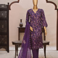 Dr Haris 4D Daman Cutwork Kari Unstitched 3 Piece Lawn Vol-03 Suit-DAM-010