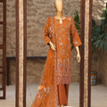 Dr Haris 4D Daman Cutwork Kari Unstitched 3 Piece Lawn Vol-03 Suit-DAM-009