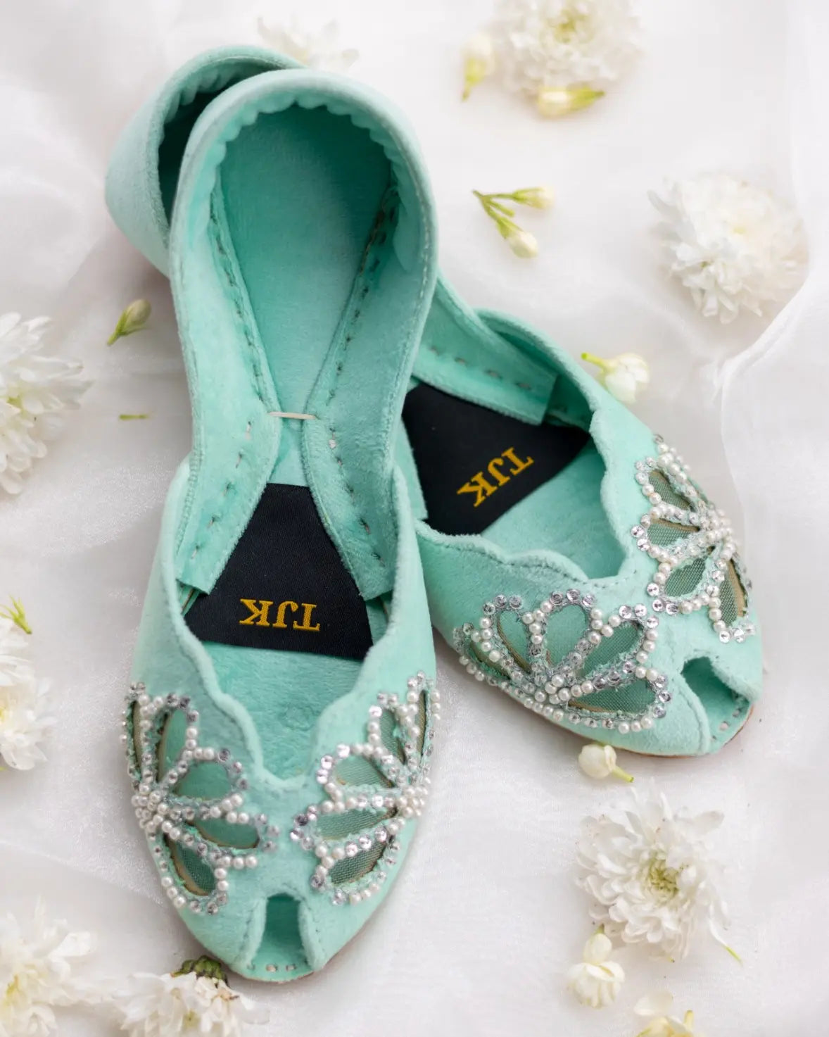 TJK Designs Khussa Suit-Resham