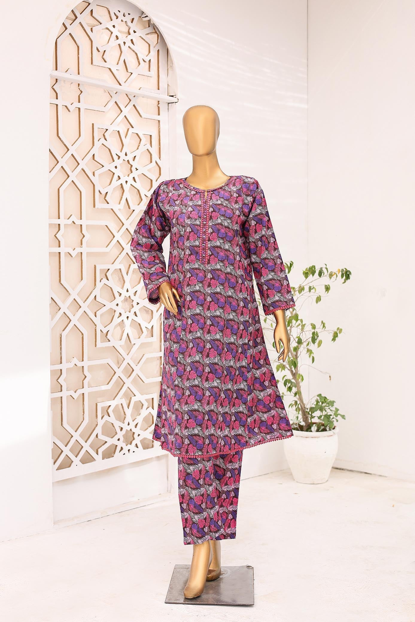 Suntex Stitched 2 Piece Printed Lawn Frock Suit-Basic-P172024P