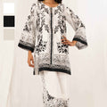 Brandlo PK Black & White Floral Printed 2-Piece Suit Y 114