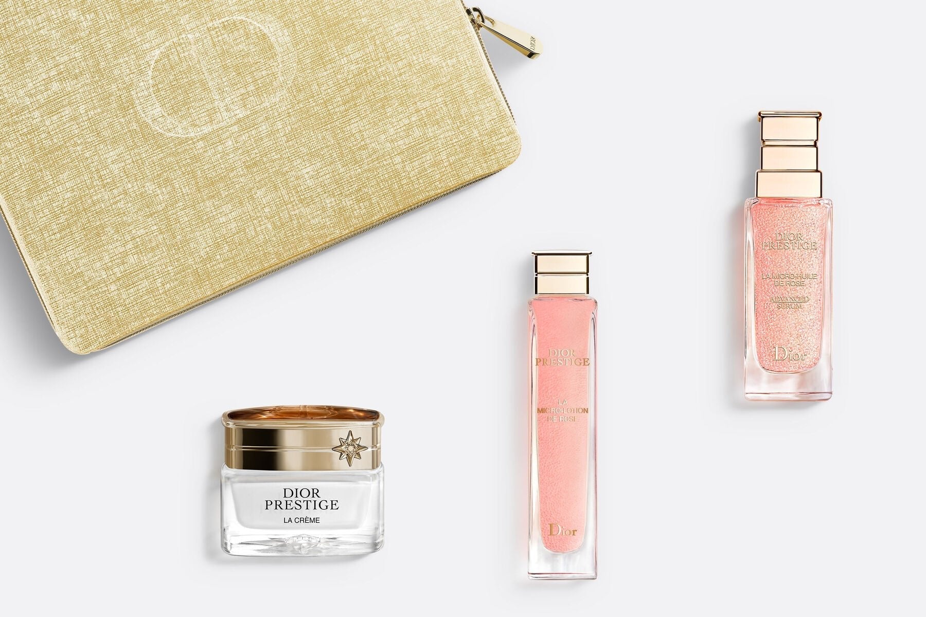 Dior Prestige Le Micro Rose 4Piecs + Bag Set