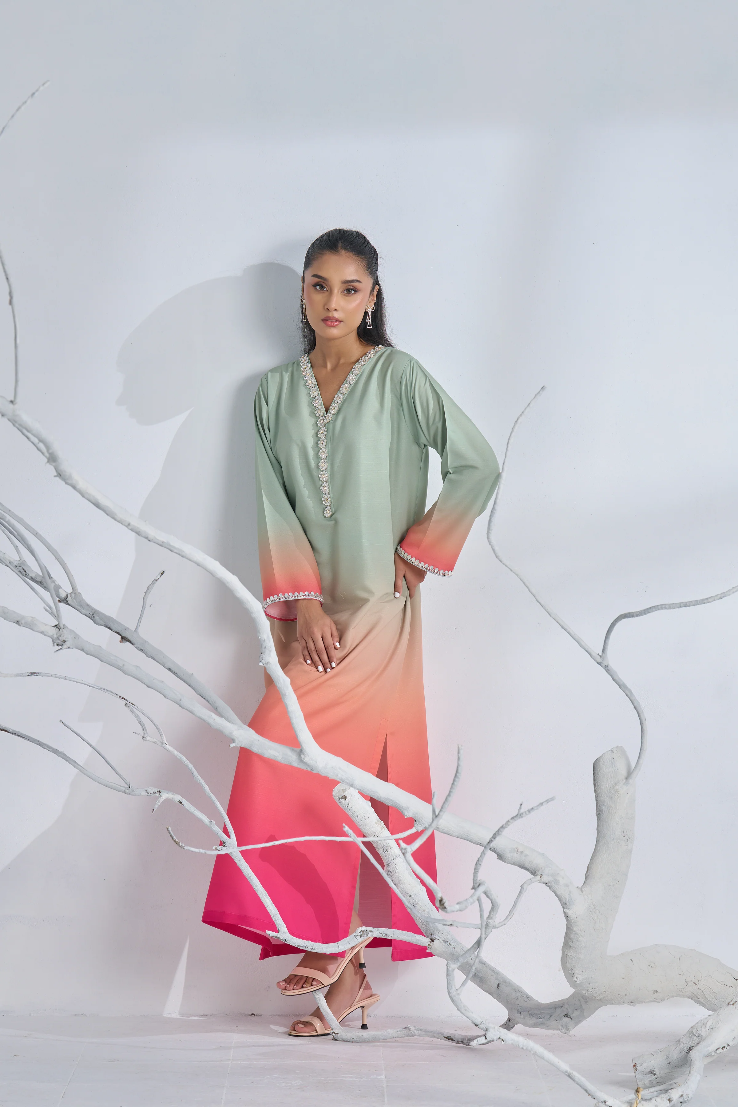 Brandlo PK Sunset Maxi Dress - Fashionable 2pcs Set for Effortless Chic