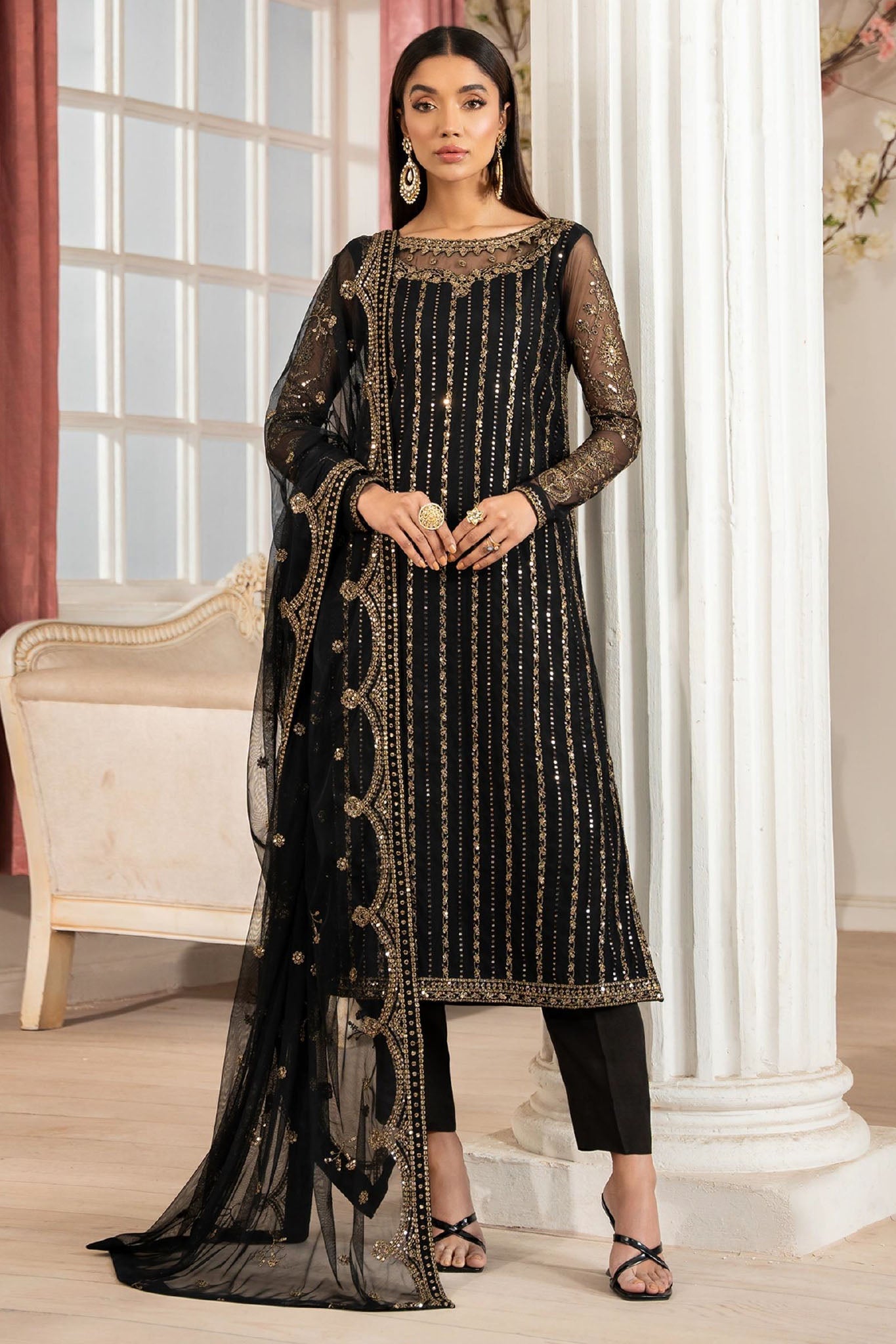 Heer By Zarif Unstitched 3 Piece Formals Suit-Z-02-Yasna