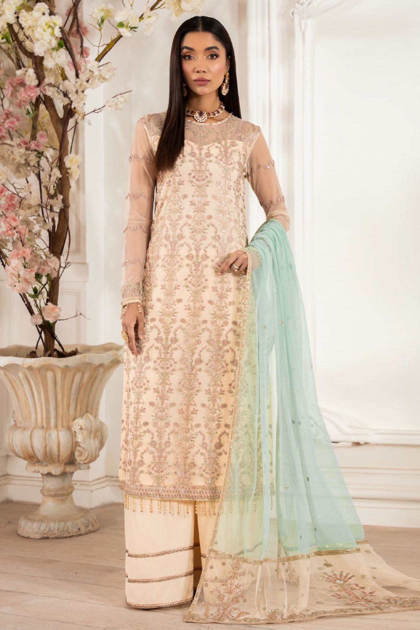 Heer By Zarif Unstitched 3 Piece Formals Suit-Z-05-Zoraiz