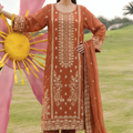 Stitching Cotton Unstitched 3 Piece Emb Chiffon Suit-WFCU-01