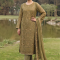 Stitching Cotton Unstitched 3 Piece Emb Chiffon Suit-WFCU-02