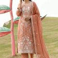 Stitching Cotton Unstitched 3 Piece Emb Chiffon Suit-WFCU-07