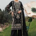 Stitching Cotton Unstitched 3 Piece Emb Chiffon Suit-WFCU-05