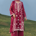 Stitching Cotton Unstitched 3 Piece Emb Chiffon Suit-WFCU-08
