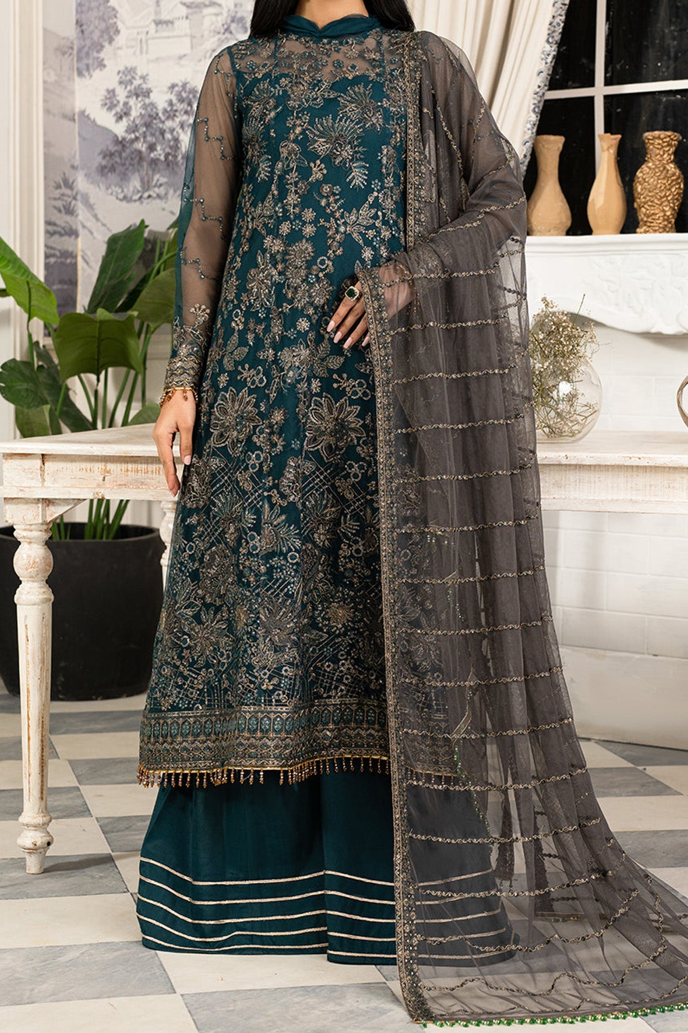 Afsanah by Zarif Unstitched 3 Piece Formals Edit Suit-ZAF-04-Guriya