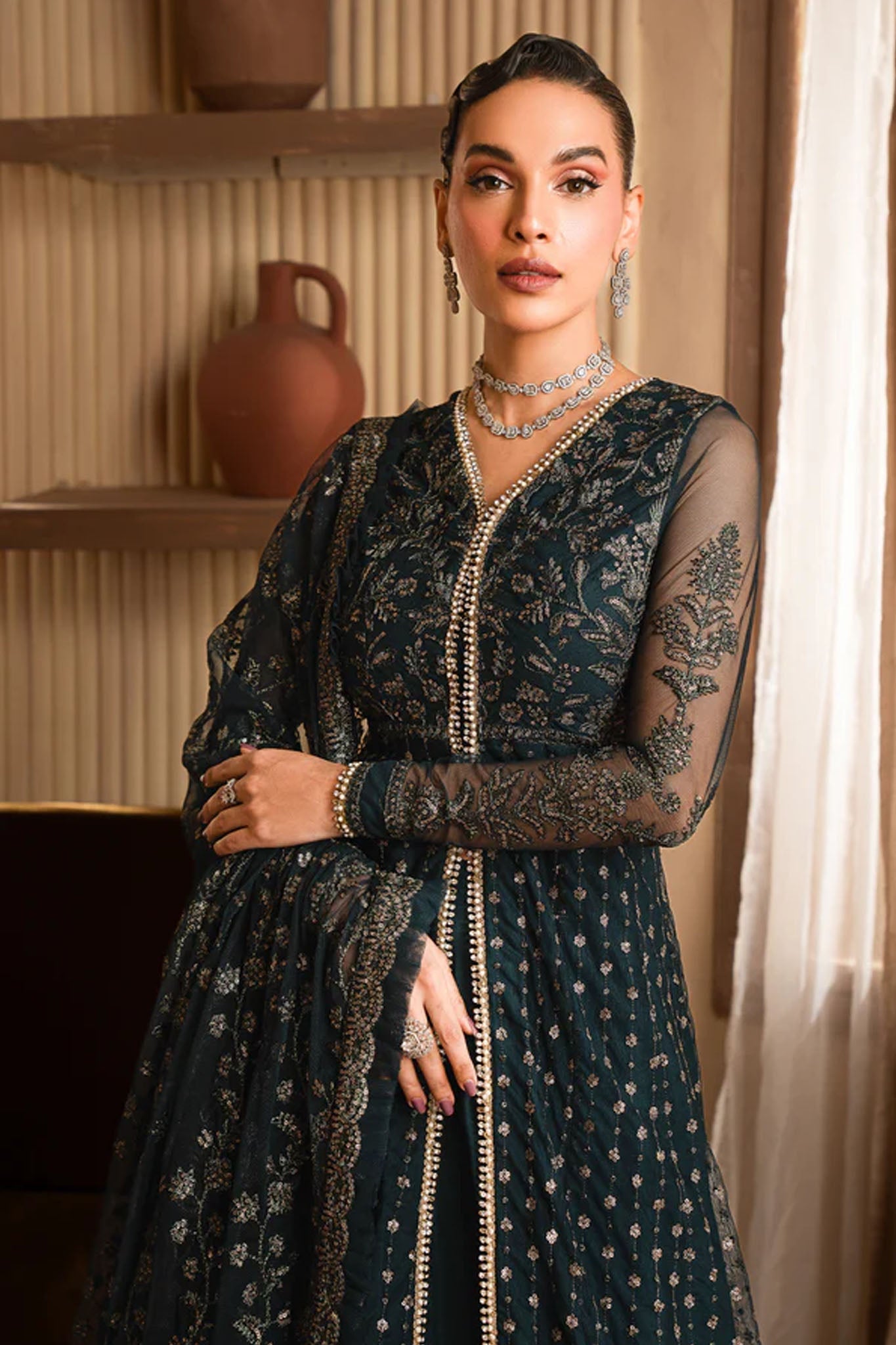 Emirah By Zarif Unstitched 3 Piece Luxury Formals Collection'2025-ZEF 01 ORNA