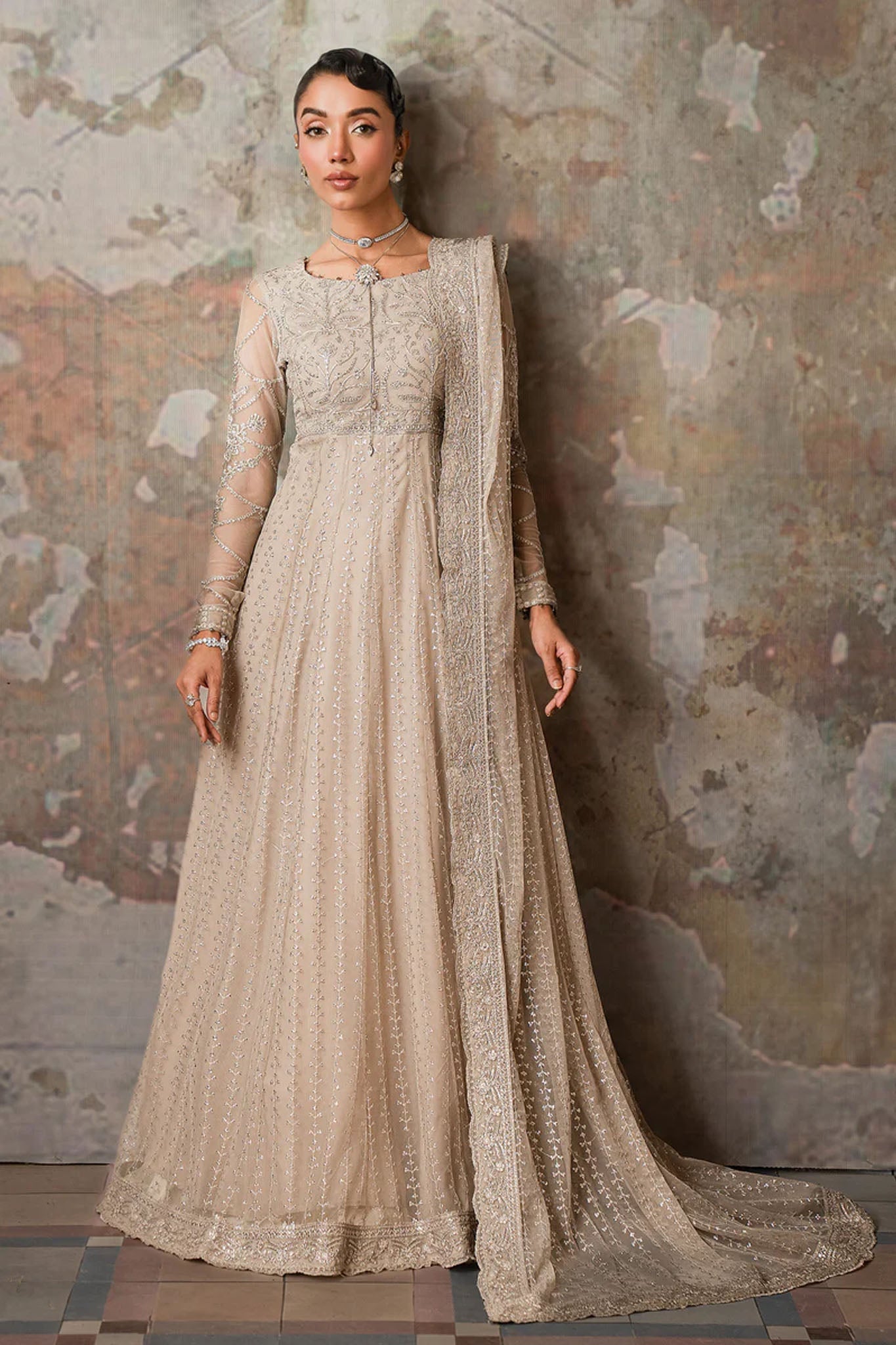 Emirah By Zarif Unstitched 3 Piece Luxury Formals Suit-ZEF 02 BREEZE