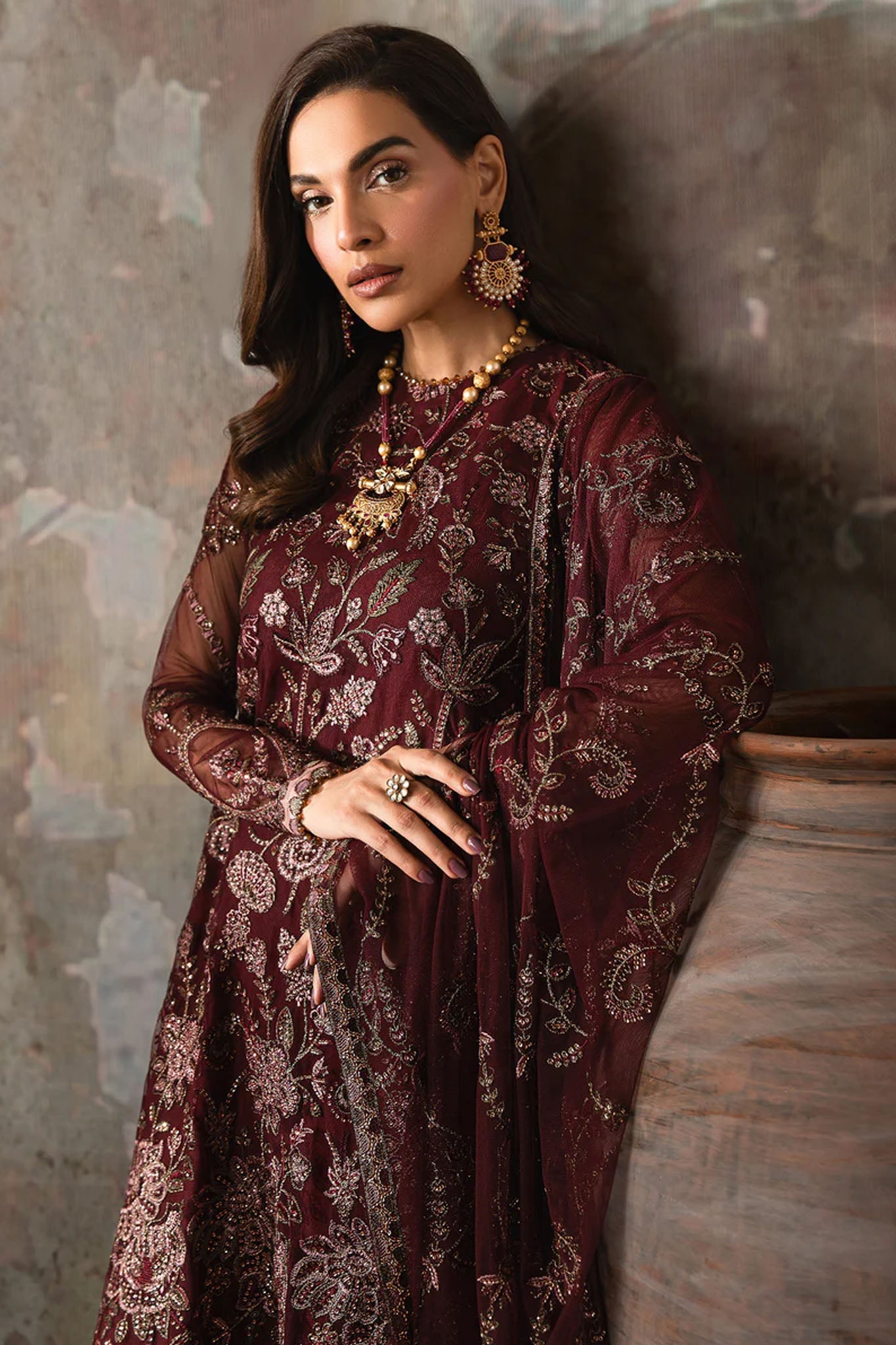 Emirah By Zarif Unstitched 3 Piece Luxury Formals Collection'2025-ZEF 03 CHARM