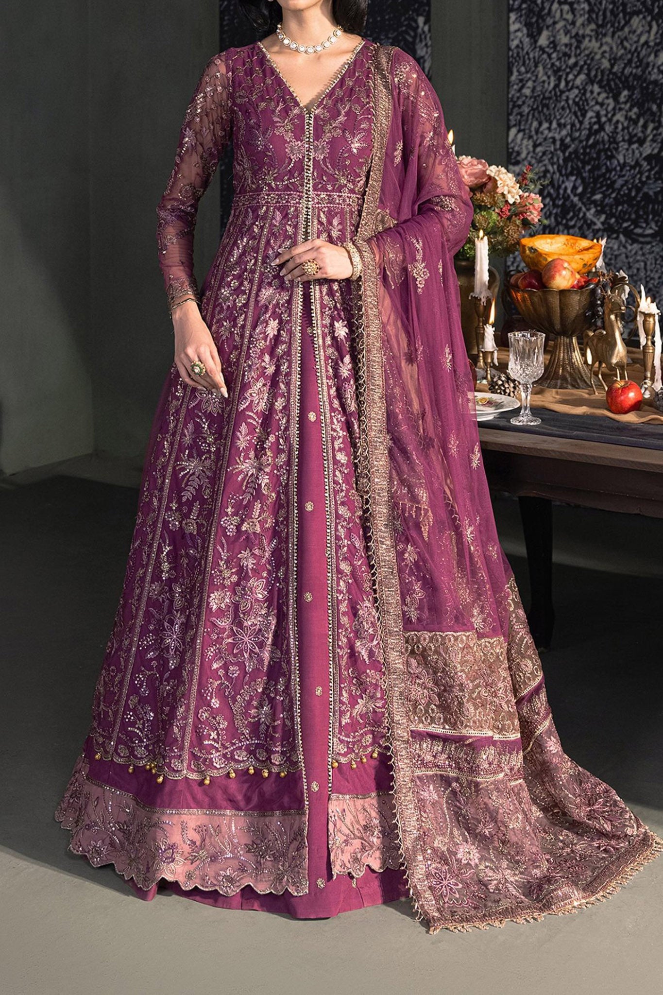 Heritage by Zarif Unstitched 3 Piece Luxury Formals Suit-ZHF-02-Tiffany