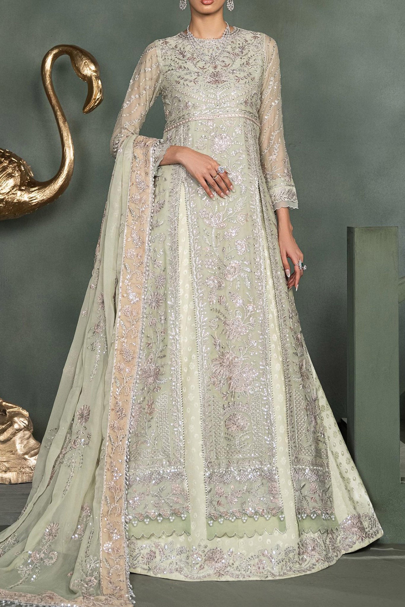 Heritage by Zarif Unstitched 3 Piece Luxury Formals Suit-ZHF-05-Inara