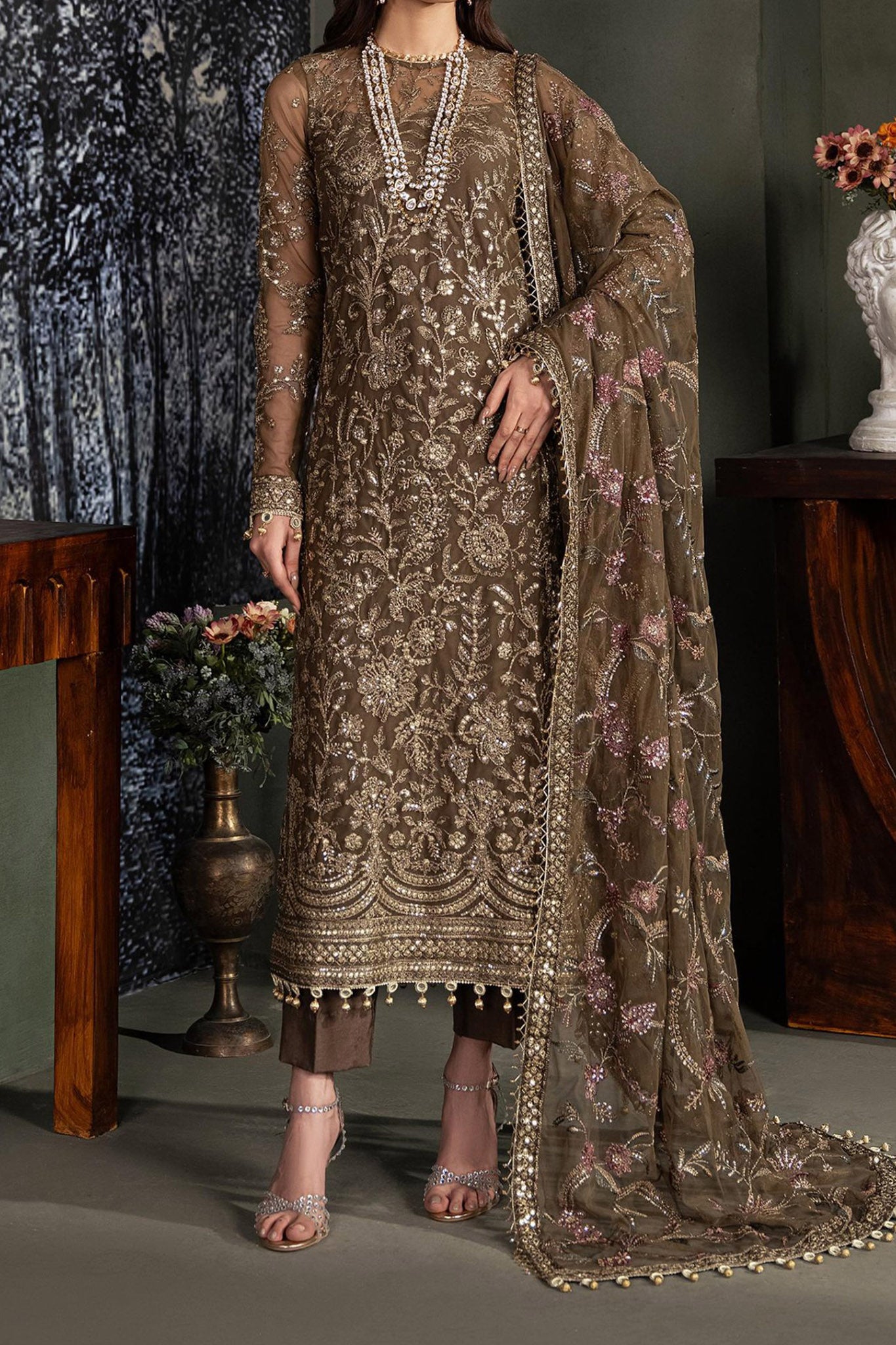 Heritage by Zarif Unstitched 3 Piece Luxury Formals Suit-ZHF-06-Zhalay
