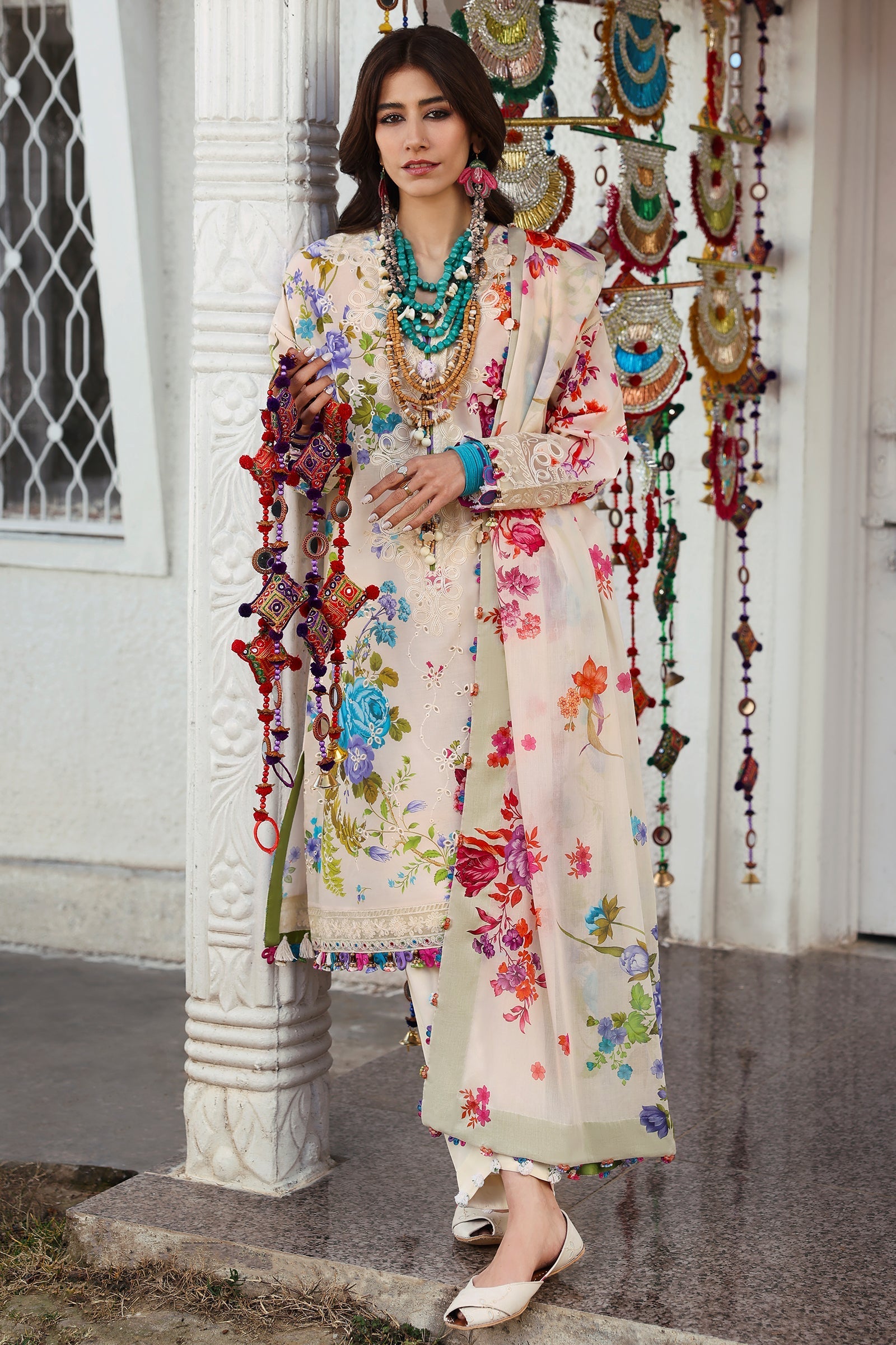 Neelum by Zaha Unstitched 3 Piece Lawn Collection'2025-ZL25-07 B-Alya