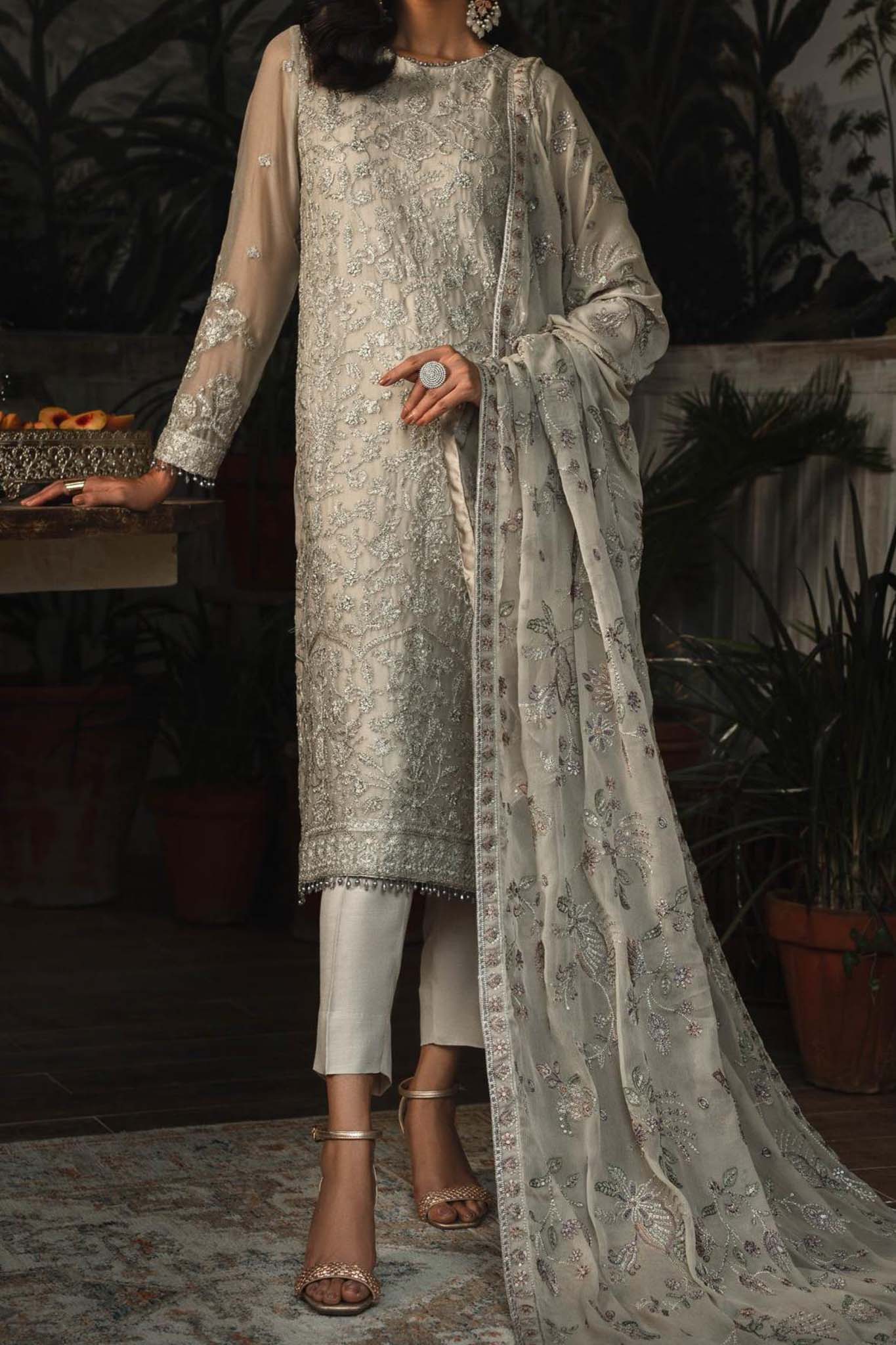 La Rosella by Zarif Unstitched 3 Piece Luxury Formals Suit-ZLR-05-Sandy