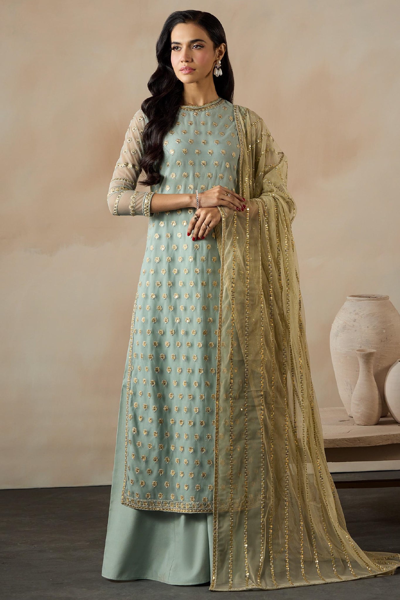 Dharkash By Zarif Unstitched 3 Piece Formals Suit-ZRF-DK-02 AZHARA