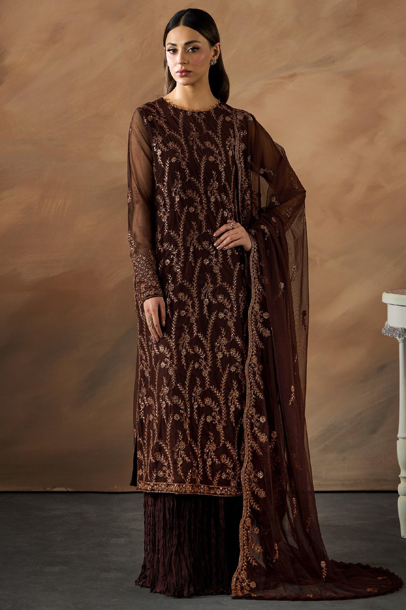 Dharkash By Zarif Unstitched 3 Piece Formals Suit-ZRF-DK-05 NAHID