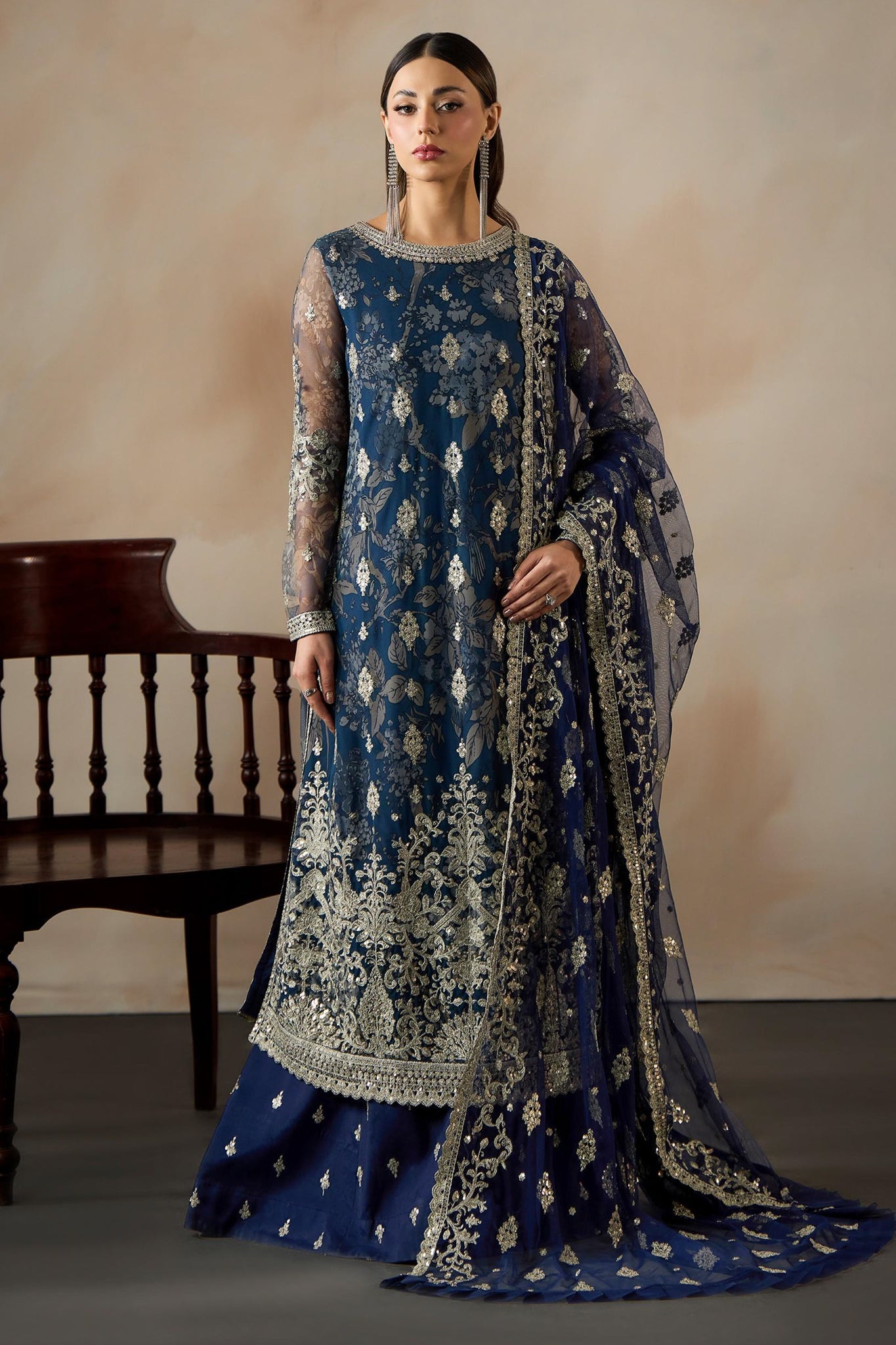 Fasana By Zarif Unstitched 3 Piece Printed & Emb Luxury Formals Suit-ZRF-PE-04 VIRSA