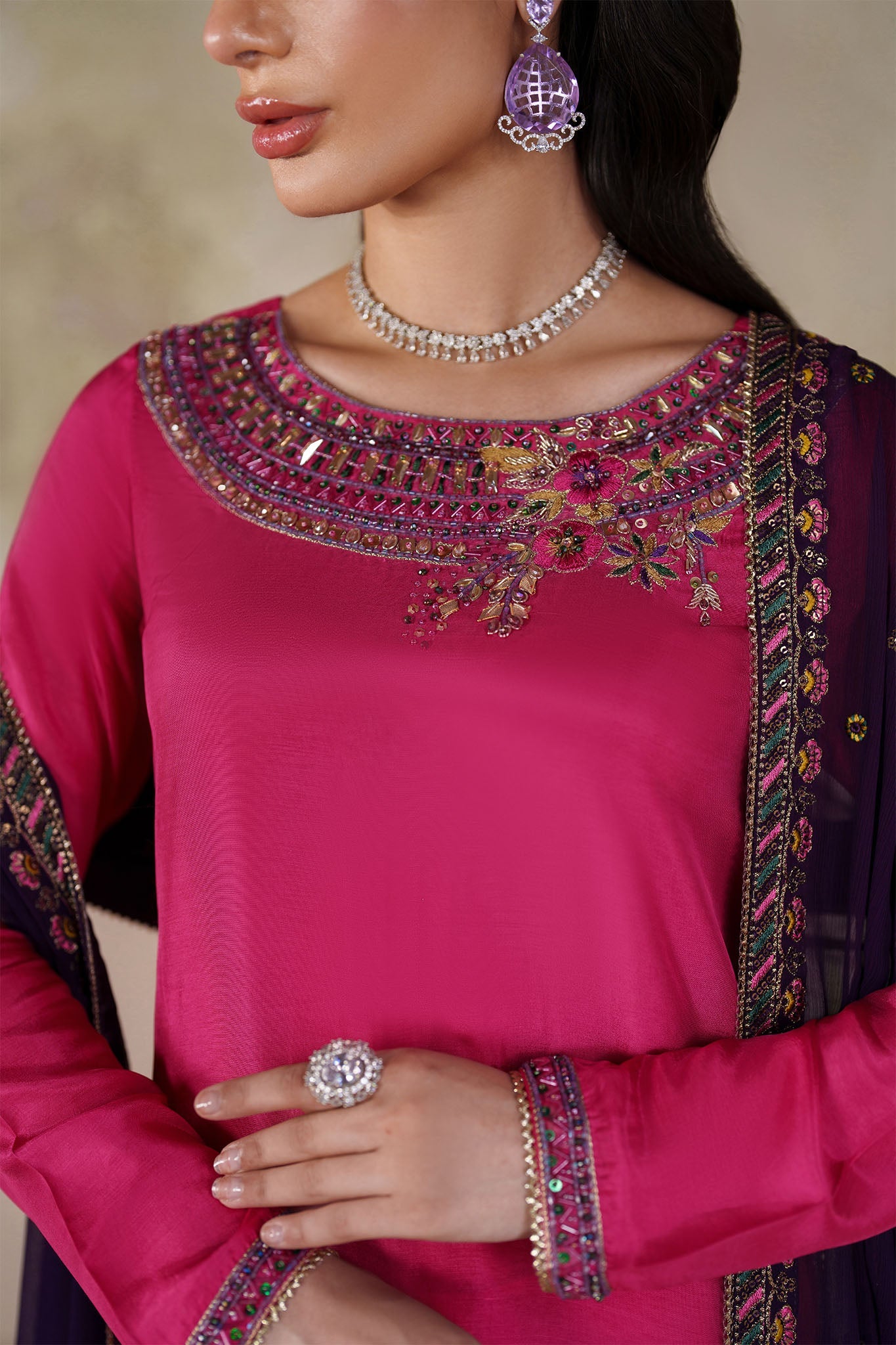 Saheera By Zarif Unstitched 3 Piece Formals Collection'2025-ZRF-ZHE-04-Haneera