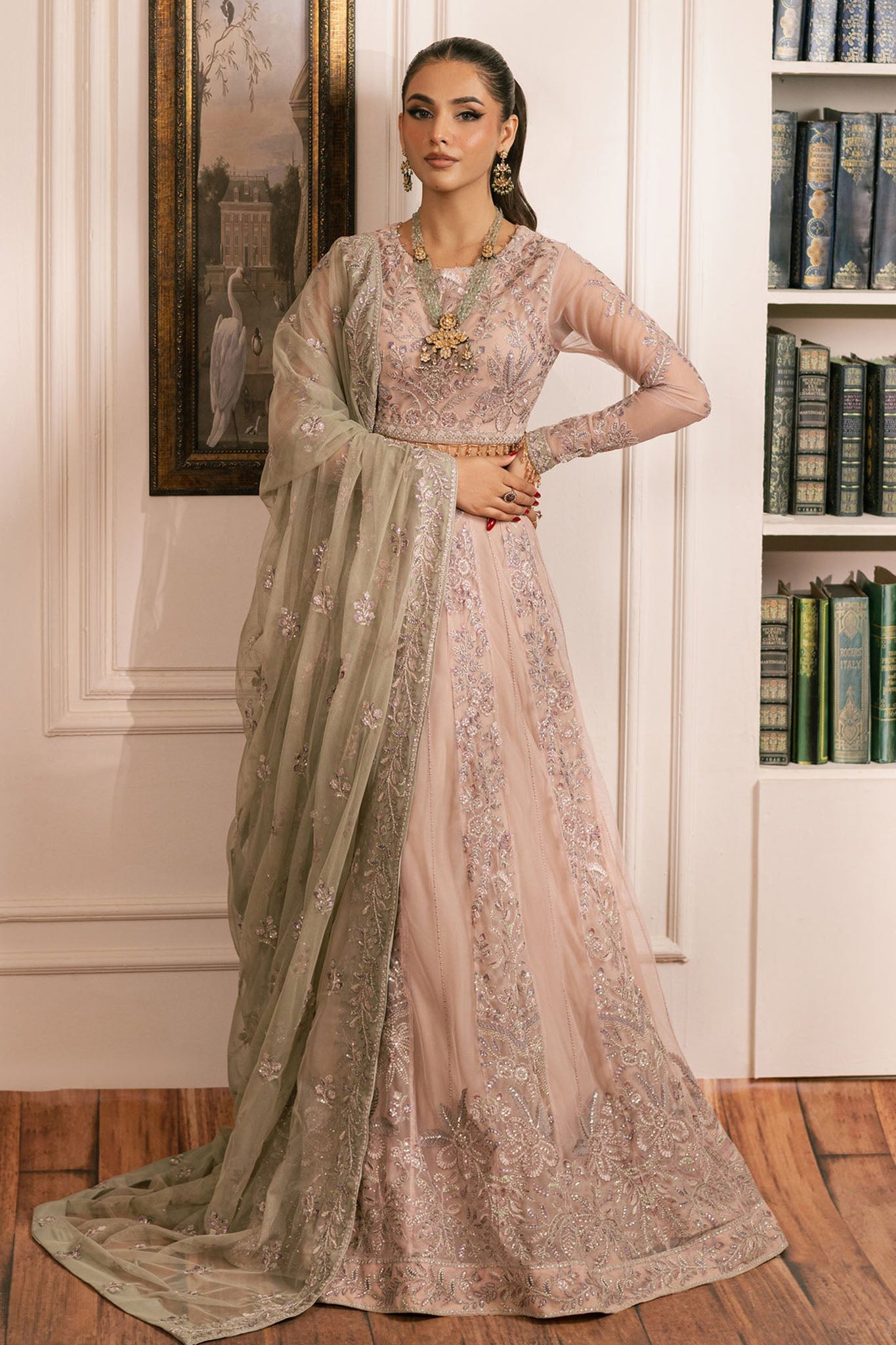Inayat By Zarif Unstitched 3 Piece Luxury Formals Suit-ZRI-01-Divaan