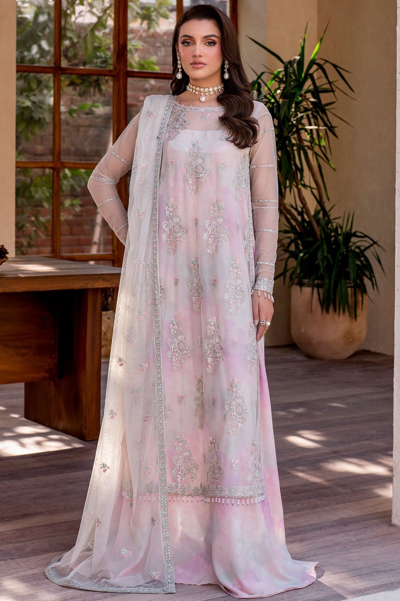 Iris By Zarif Unstitched 3 Piece Formals Suit-ZRI-01-Orchid