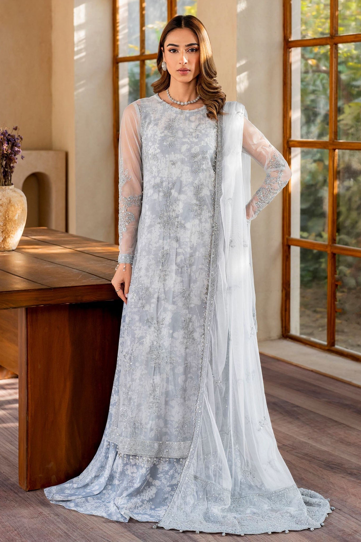 Iris By Zarif Unstitched 3 Piece Formals Suit-ZRI-02-Stella