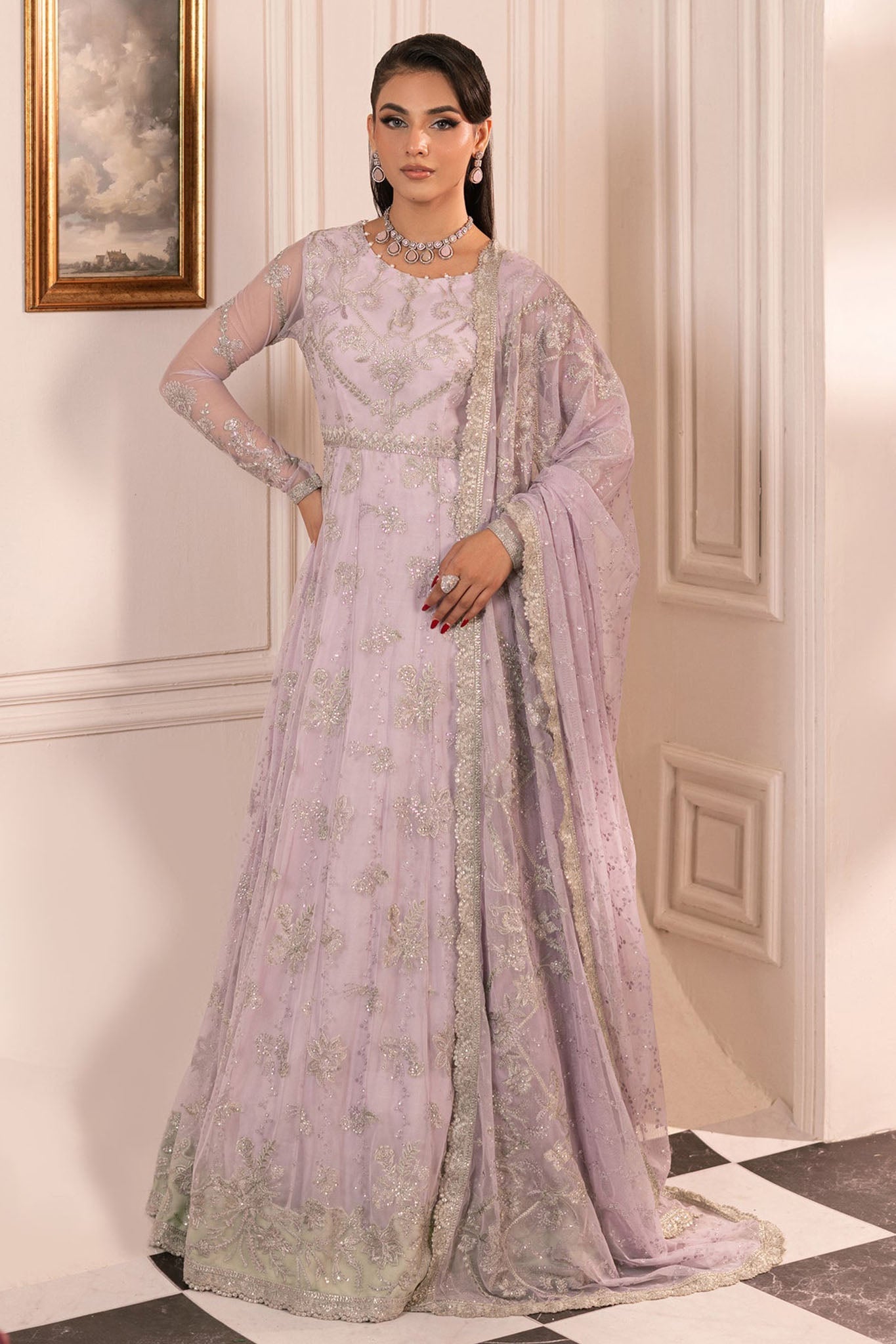 Inayat By Zarif Unstitched 3 Piece Luxury Formals Suit-ZRI-03-Mahtaab