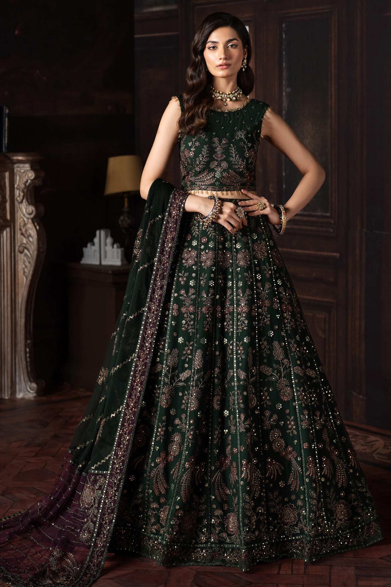 Rouge By Zarif Unstitched 3 Piece Luxury Wedding Formals Suit-ZRW-01-Elizabeth