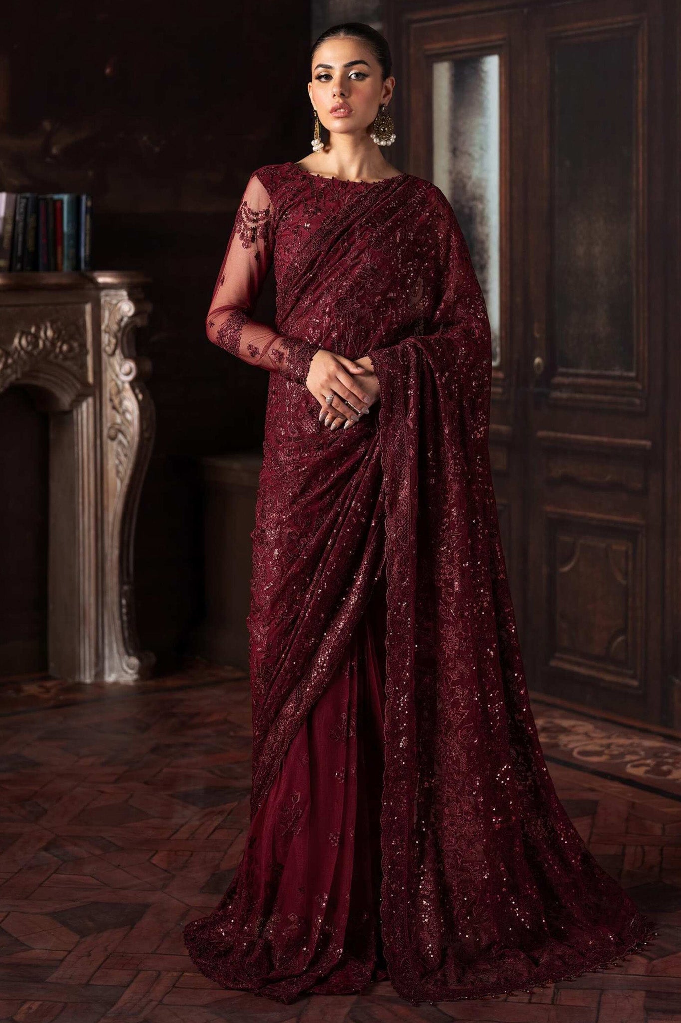 Rouge By Zarif Unstitched 3 Piece Luxury Wedding Formals Suit-ZRW-02-Mabel