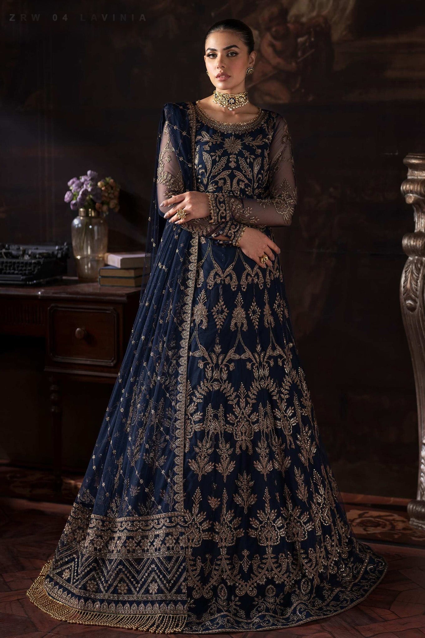 Rouge By Zarif Unstitched 3 Piece Luxury Wedding Formals Suit-ZRW-04-Lavinia