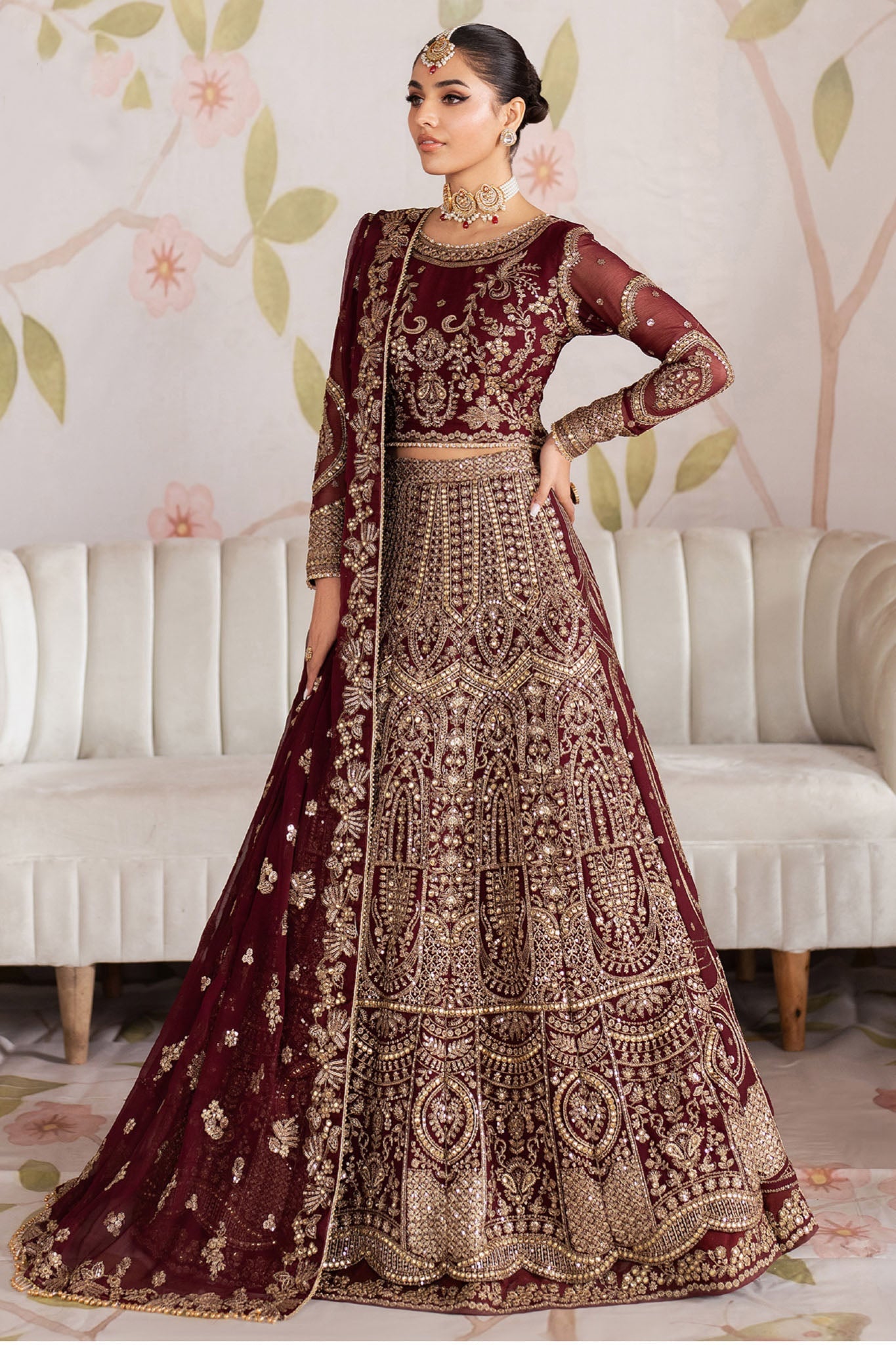 Shehnai By Zarif Unstitched 3 Piece Luxury Wedding Edit Collection-ZS-05-Sheeham