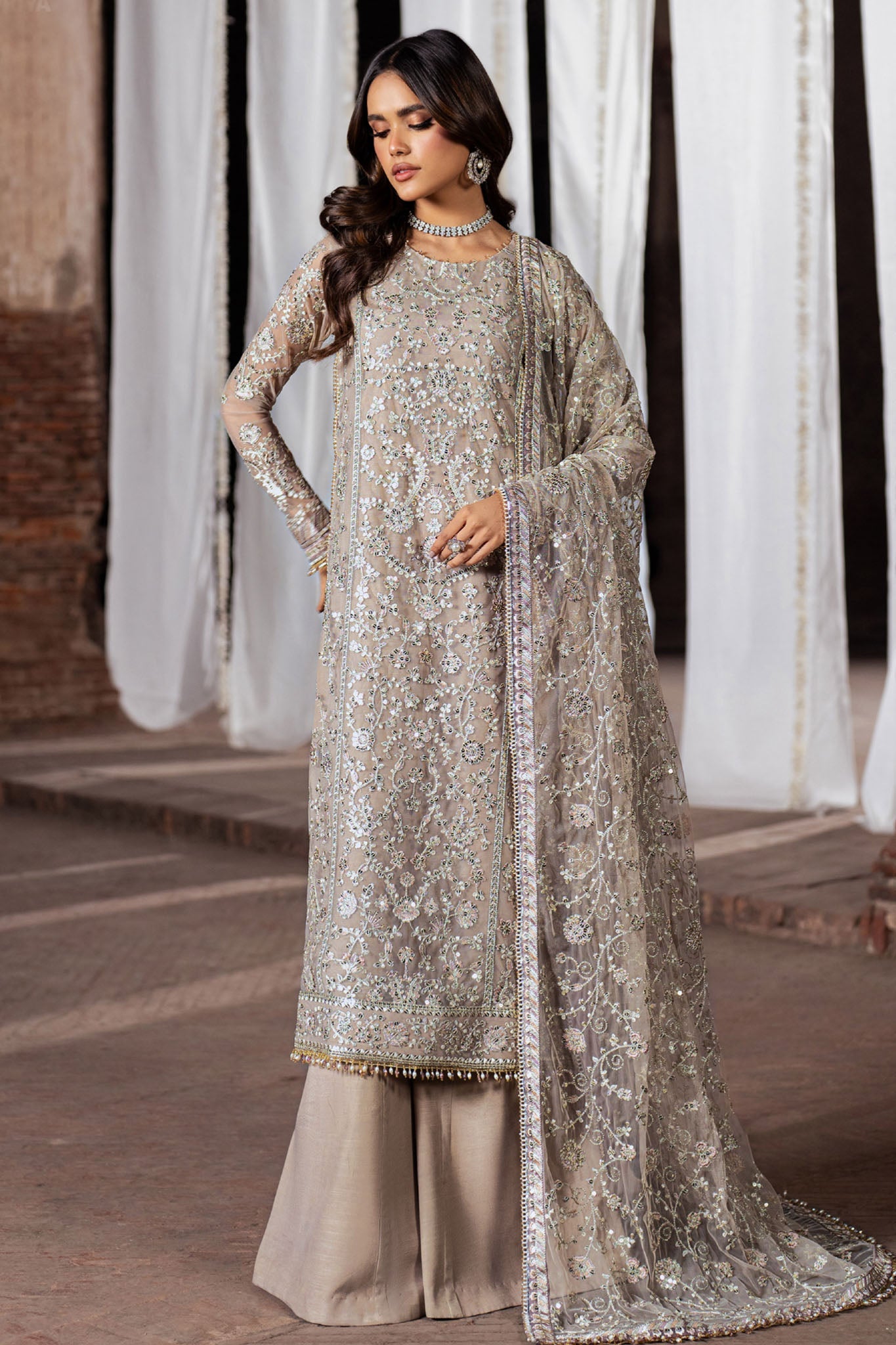 Shehnai By Zarif Unstitched 3 Piece Luxury Wedding Edit Collection-ZS-06-Dooriya