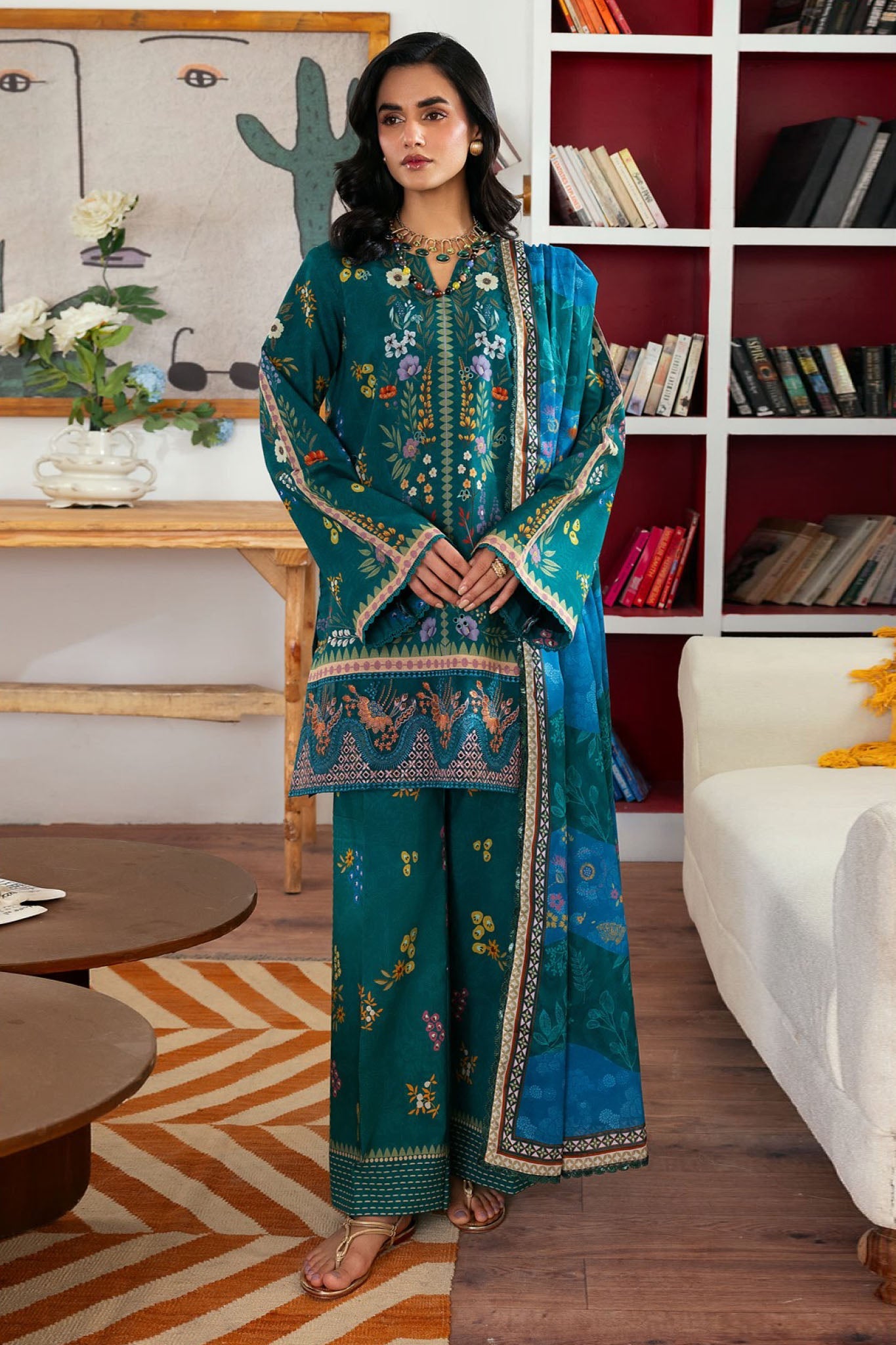 Zync By Florent Unstitched 3 Piece Daily Wear Vol-02 Suit-ZY-02-B