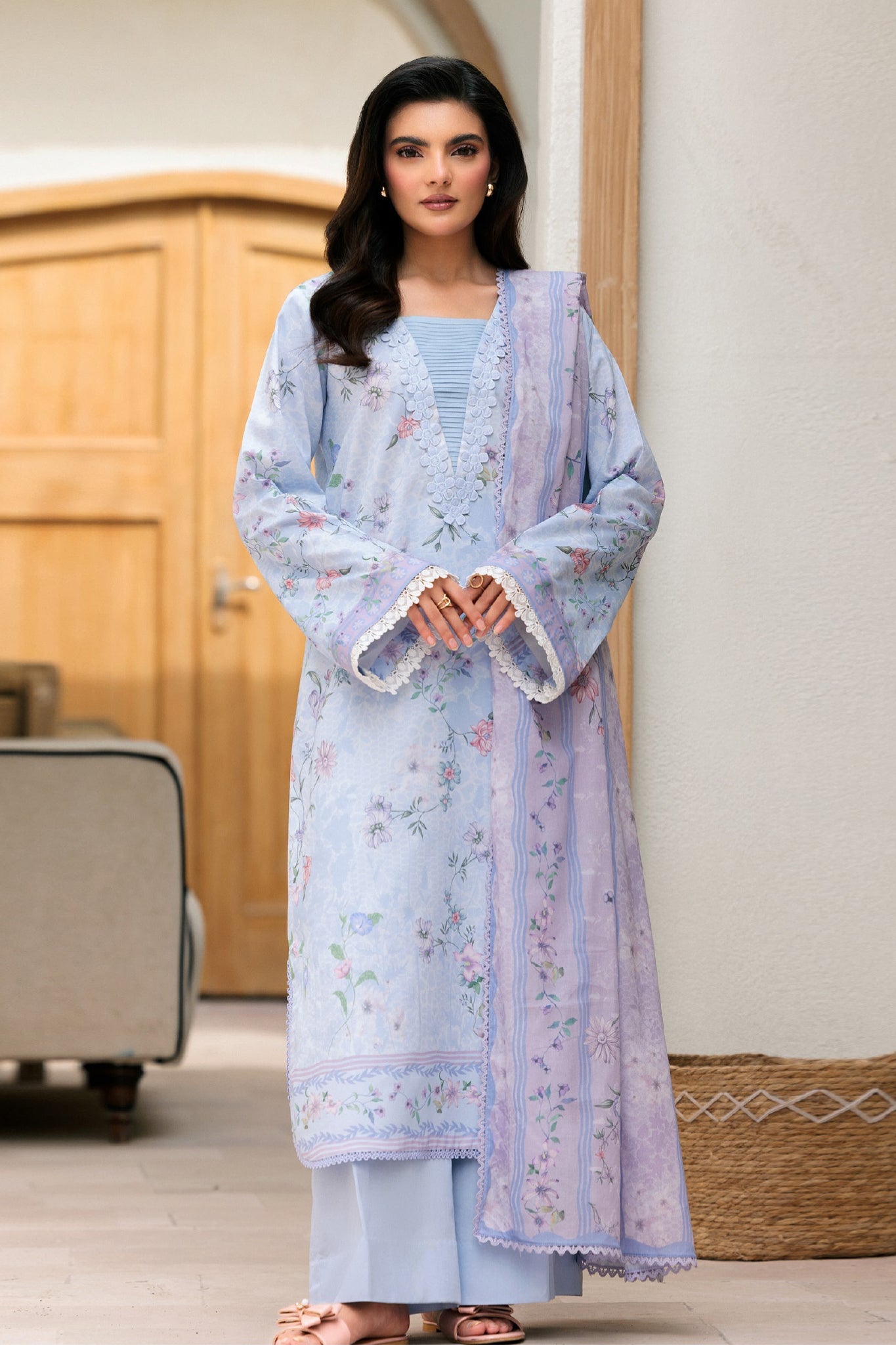 Zync By Florent Unstitched 3 Piece Daily Wear Suit-ZYNC-FL-06-B